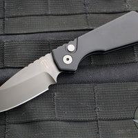 Protech Pro Strider PT Plus- Solid Black Body- Smokey Grey DLC Magnacut Steel Blade PT221