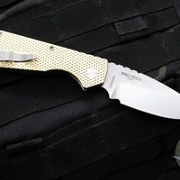Protech Pro Strider PT + Textured Al Bronze Handle- Stonewash Magnacut Steel Blade PT234