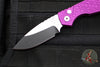 Protech Pro Strider PT + Custom- Purple Gridlock Textured Handle- Two-Tone Black DLC/Satin Magnacut Blade- Pearl Inlaid Button 2024 PT+ Custom 008