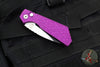 Protech Pro Strider PT + Custom- Purple Gridlock Textured Handle- Two-Tone Black DLC/Satin Magnacut Blade- Pearl Inlaid Button 2024 PT+ Custom 008