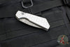 Protech Pro Strider PT+ Custom- Full Weight Steel Gridlock Pattern Handle- Chad Nichols Stainless Damascus Blade- MOP Button Inlay