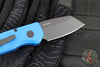 Protech Runt OTS Auto Knife- Reverse Tanto- Blue Handle- DLC Black Blade R5203-BLUE