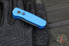 Protech Runt OTS Auto Knife- Reverse Tanto- Blue Handle- DLC Black Blade R5203-BLUE