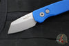 Protech Runt Out The Side (OTS) Auto Knife- Reverse Tanto- Blue Textured Handle- Stonewash Blade R5205-BLUE