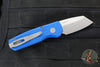 Protech Runt Out The Side (OTS) Auto Knife- Reverse Tanto- Blue Textured Handle- Stonewash Blade R5205-BLUE