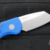 Protech Runt Out The Side (OTS) Auto Knife- Reverse Tanto- Blue Textured Handle- Stonewash Blade R5205-BLUE