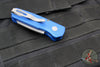 Protech Runt Out The Side (OTS) Auto Knife- Reverse Tanto- Blue Textured Handle- Stonewash Blade R5205-BLUE