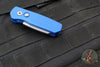 Protech Runt Out The Side (OTS) Auto Knife- Reverse Tanto- Blue Textured Handle- Stonewash Blade R5205-BLUE