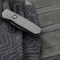 Protech Runt OTS Auto Knife- Wharncliffe- Black Handle- Black DLC Finished Magnacut Steel Blade  R5303