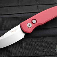 Protech Runt 5 OTS Auto Knife- Reverse Tanto- Red Handle- Stonewash Magnacut Steel Blade  R5401-RED