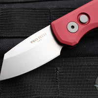 Protech Runt 5 OTS Auto Knife- Reverse Tanto- Red Handle- Stonewash Magnacut Steel Blade  R5401-RED