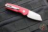 Protech Runt 5 OTS Auto Knife- Reverse Tanto- Red Handle- Stonewash Magnacut Steel Blade  R5401-RED