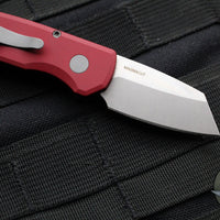 Protech Runt 5 OTS Auto Knife- Reverse Tanto- Red Handle- Stonewash Magnacut Steel Blade  R5401-RED