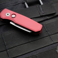 Protech Runt 5 OTS Auto Knife- Reverse Tanto- Red Handle- Stonewash Magnacut Steel Blade  R5401-RED