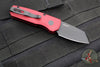 Protech Runt 5 OTS Auto Knife- Reverse Tanto- Red Handle- Black DLC Magnacut Steel Blade  R5403-RED