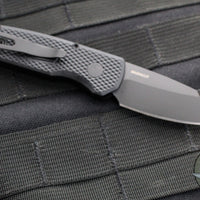 Protech Runt 5 OTS Auto Knife- Reverse Tanto- Textured Black Handle- Black DLC Magnacut Steel Blade  R5406