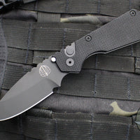 Protech Strider SnG OTS Auto- Black G-10 And Stonewash Stainless Steel Handle- Black Blade and Hardware SA12