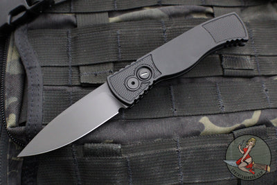 Protech Tactical Response 2 OTS Auto- Operator Series- Black Handle With Textured Corners- Black DLC Magnacut Steel Blade T203-Operator
