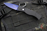 Protech Tactical Response 2 OTS Auto- Black Handle With Textured Corners- Sapphire Blue Magnacut Steel Blade T203-SB