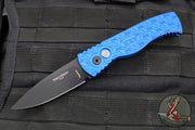 Protech Tactical Response 2 OTS Auto- Blue Nexus Patterned Handle With Textured Corners- Black DLC Magnacut Steel Blade T206-NEXUS Blue