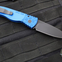 Protech Tactical Response 2 OTS Auto- Blue Nexus Patterned Handle With Textured Corners- Black DLC Magnacut Steel Blade T206-NEXUS Blue