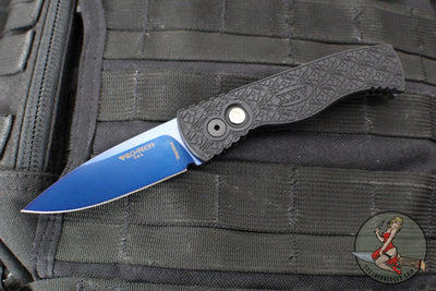 Protech Tactical Response 2 OTS Auto- Black Nexus Patterned Handle- Sapphire Blue Magnacut Steel Blade T206-SB NEXUS