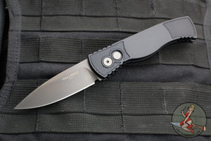 Protech Tactical Response 2 OTS Auto- Black Handle With Textured Corners- Smokey Grey DLC Magnacut Steel Blade T221