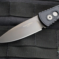 Protech Tactical Response 2 OTS Auto- Black Handle With Textured Corners- Smokey Grey DLC Magnacut Steel Blade T221