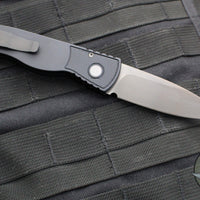 Protech Tactical Response 2 OTS Auto- Black Handle With Textured Corners- Smokey Grey DLC Magnacut Steel Blade T221