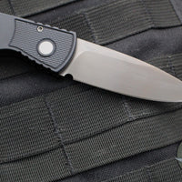 Protech Tactical Response 2 OTS Auto- Black Handle With Textured Corners- Smokey Grey DLC Magnacut Steel Blade T221