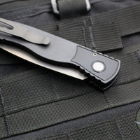 Protech Tactical Response 2 OTS Auto- Black Handle With Textured Corners- Smokey Grey DLC Magnacut Steel Blade T221