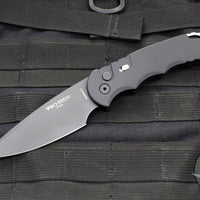 Protech Tactical Response 4 Auto Knife- Black Handle- Black DLC Magnacut Blade- Safety T4103