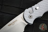 Protech Tactical Response 4 Auto Knife- Battleworn Grey Feather Texture Handle- Stonewash Plain Edge Blade- Safety T4105 FBW GREY