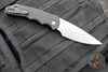 Protech Tactical Response 4 Auto Knife- Black Feather Texture Handle- Stonewash Plain Edge Blade- Safety T4105 F