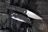 Protech Tactical Response 4 Auto Knife- Black Feather Texture Handle- Stonewash MagnaMax Plain Edge Blade- Safety T4105 F MM