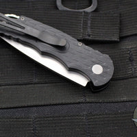 Protech TR-5 Tactical Response 5 OTS Auto- Black Feather Textured Handle- Stonewash Blade T505-F