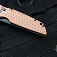 Protech TR-3 Tactical Response 3 Out The Side (OTS) Auto Knife- FDE Brown Grooved Handle- Black Blade-  TR-3 BT FDE