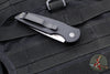 Protech TR-3 Tactical Response 3 Out The Side (OTS) Auto Knife- Black Grooved Handle- Stonewash Plain Edge TR-3 SW