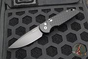 Protech TR-3- Tactical Response 3 Out The Side (OTS) Auto Knife- Military Issue- Black Fish Scale Handle- Black Plain Edge TR-3 X1 M