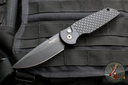 Protech TR-3- Tactical Response 3 Out The Side (OTS) Auto Knife- Black Fish Scale Handle- Black Magnacut Plain Edge TR-3 X1 MC