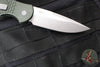 Protech TR-3 Tactical Response 3 Out The Side (OTS) Auto Knife- Green Fish Scale Handle- Stonewash Plain Edge TR-3 X1 SW Green