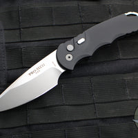 Protech Tactical Response 4 Black Handle Stonewash Saber Grind Blade Auto Knife TR-4.1