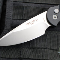 Protech Tactical Response 4 Black Handle Stonewash Saber Grind Blade Auto Knife TR-4.1