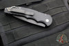 Protech Tactical Response 4 OTS Auto Knife- Black Handle with Bruce Shaw Sterling Silver Skull- Black DLC Blade- Abalone Button TR-4.70