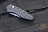 Protech Sprint- California Legal Auto- Black Handle- Sapphire Blue Finished Blade- Abalone Inlaid Button 2937-SB