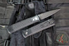 Protech Godfather Out The Side (OTS) Knife- LEFT HANDED- Jigged Battleworn Black Handle- DLC Black Blade 926-LHBW LTD