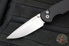 Protech TR-3 Integrity- Manual Button Lock Knife- Relic Pattern Black Handle- Stonewash S35VN Steel Blade  INT105