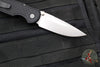 Protech TR-3 Integrity- Manual Button Lock Knife- Relic Pattern Black Handle- Stonewash S35VN Steel Blade  INT105