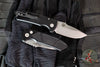 Protech Les George SBR Short Bladed Rockeye Out The Side (OTS)- Black Handle- Stonewash/ Satin S35-VN Blade LG405