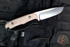 Chris Reeve Backpacker Fixed Blade- Natural Canvas Micarta- Stonewash Plain Edge Magnacut Steel Blade BPR-1001